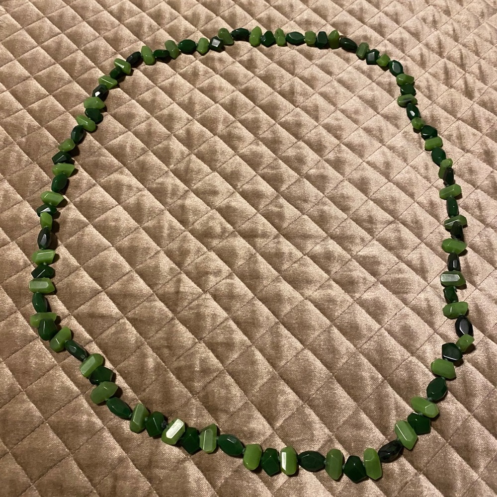 Coldwater Creek Green Beaded Necklace